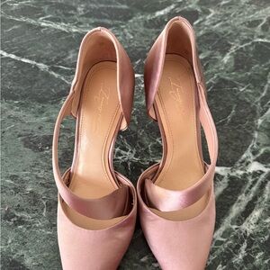 Vince Camuto Imagine Dusty Rose Satin Slingback Pumps